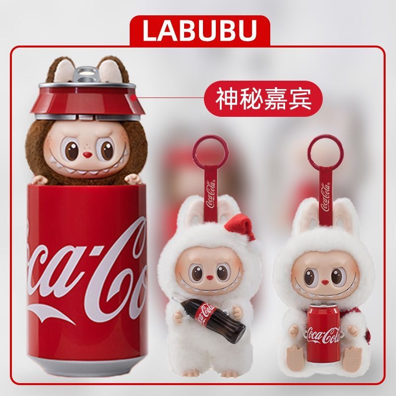 POPMART Labubu Coca-Cola Vinyl Face Series Blind Box Keychain Labubu Vinyl